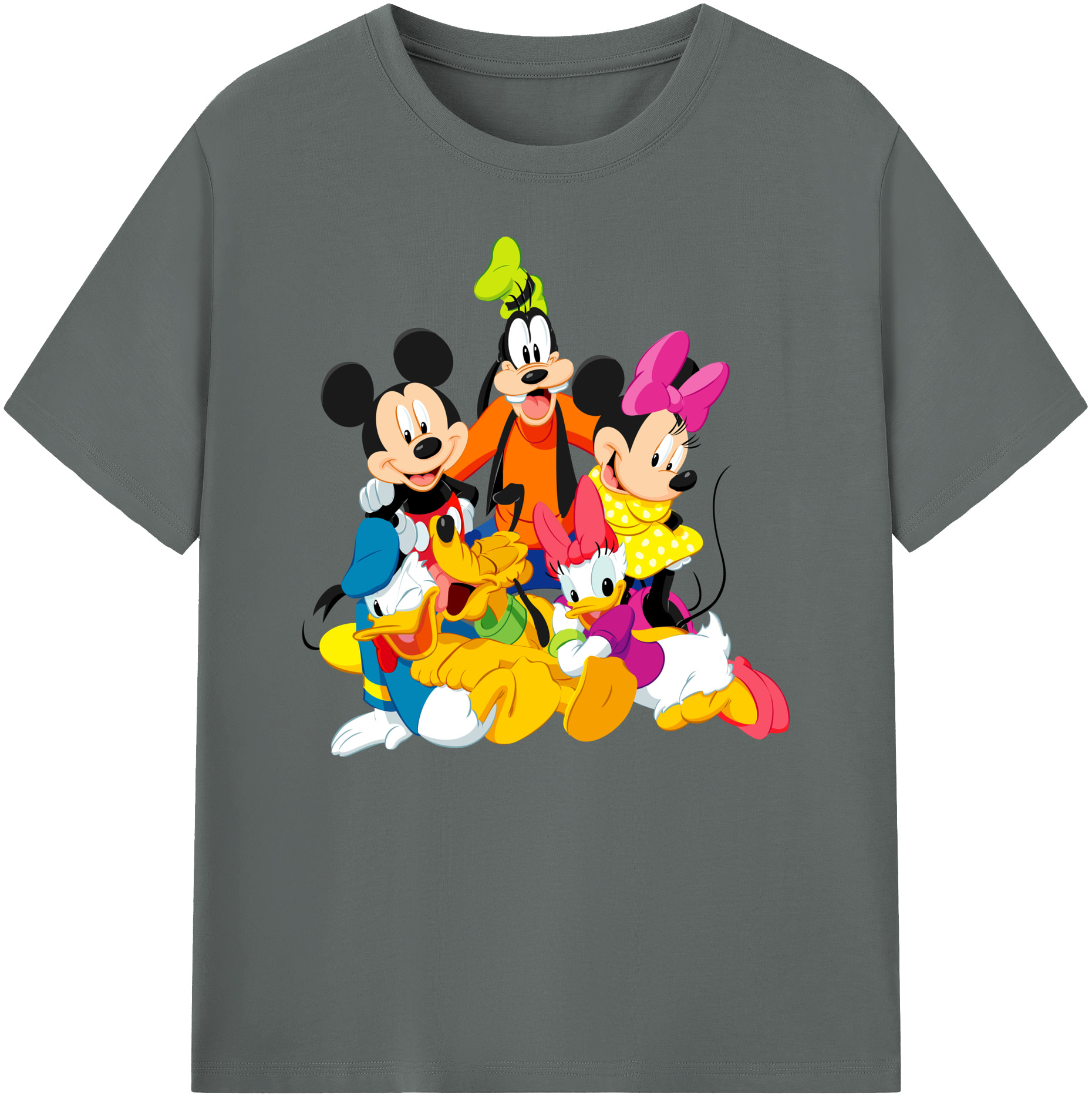 ミッキーマウス Mickey Mouse 綿100％ メンズ半袖Tシャツ｜肌触りやわらか＆通気性